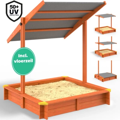 Afbeelding van Zandbak met deksel Deluxe 120x120cm