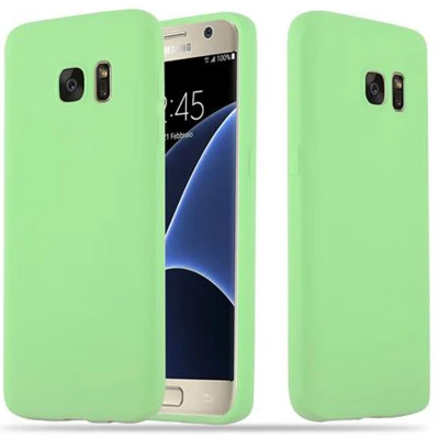 Afbeelding van Cadorabo Hoesje geschikt voor Samsung Galaxy S7 in CANDY PASTEL GROEN Beschermhoes gemaakt van flexibel TPU silicone Case Cover