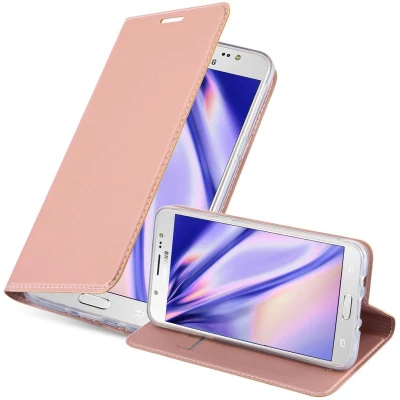 Afbeelding van Cadorabo Hoesje geschikt voor Samsung Galaxy J5 2016 in CLASSY ROSE GOUD Beschermhoes met magnetische sluiting, standfunctie en kaartvakje Book Case Cover Etui