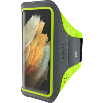 Afbeelding van Mobiparts Comfort Fit Sport Armband Samsung Galaxy S21 Ultra Neon Green