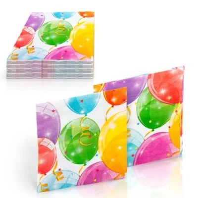 Image de Procos serviettes ballons 33 x cm 20 pièces multicolores