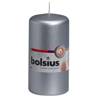 Afbeelding van Bolsius Stompkaars Zilver Multi verpakking 10x1ST