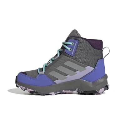 Afbeelding van adidas Uniseks kinderen TERREX AX4R MID HIKING SHOES, grijs oven/mat zilver/semi flash aqua, 31 1/2 EU