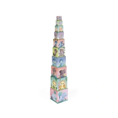 Image de Jeu d&#039;éveil Janod Pyramide Carrée Les Animaux Tous Mignons