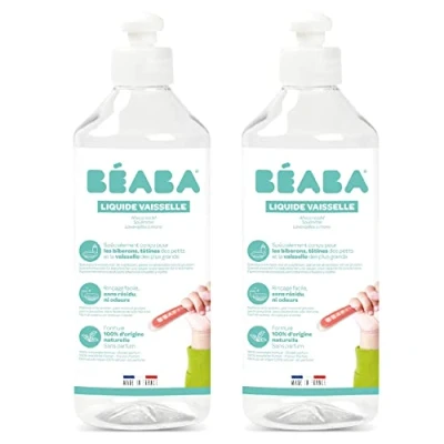 Afbeelding van BÃ ABA Lot van 2 afwasmiddelen, Geurvrij, Natuurlijke oorsprong en biologisch afbreekbaar, Gemaakt in Frankrijk, 500 ml