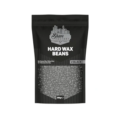 Afbeelding van The Shave Factory Hard Wax Beans Zwart 500gr