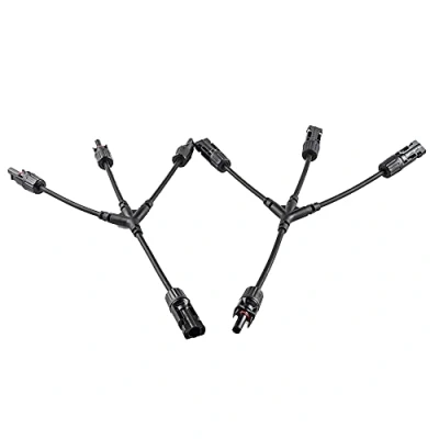 Afbeelding van Offgridtec® 3 weg aftakhulzen Solar T stekker, met kabelverlenging 20 cm, 6 mm²