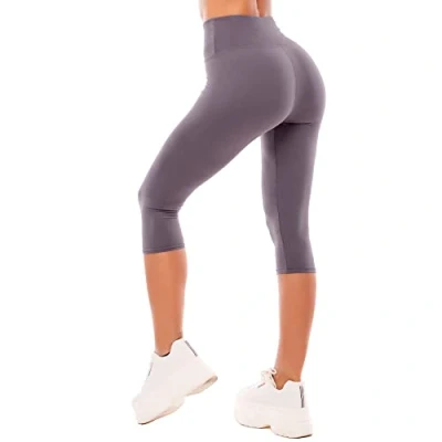 Afbeelding van SINOPHANT Dames 3/4 caprilegging met hoge taille, korte legging voor training, gym, yoga