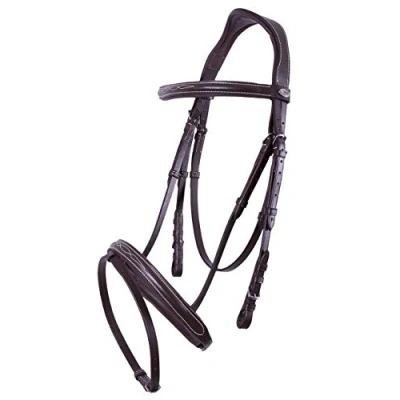Afbeelding van QHP Hoofdstel Luxe Stiksel bruin Pony