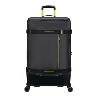 Afbeelding van American Tourister Reiskoffer Urban Track COATED Spinner (4wiel) L Black/Lime 3,6 kg