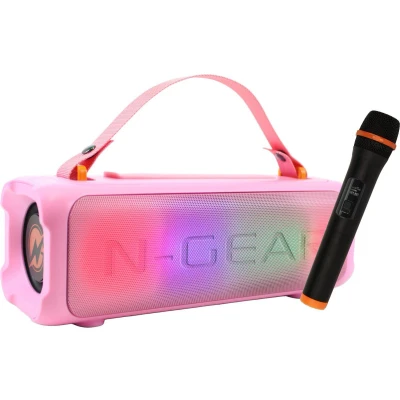Afbeelding van N Gear Blazooka 703P Bluetooth Speaker Karaokeset Partybox met Microfoon Roze