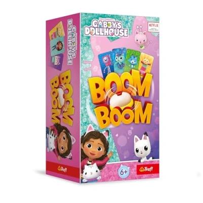 Afbeelding van Trefl Boom, Gabby&#039;s Dollhouse dynamisch spel met familie, fantastisch bel, vrije tijd voor kaartspel Gabby kattenhuispersonages, kinderen vanaf 6 jaar