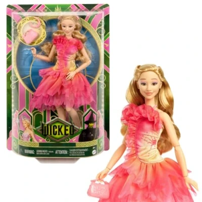 Afbeelding van Wicked Glinda Met korte roze jurk Modepop