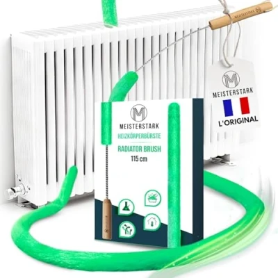 Afbeelding van NIEUW: Radiatorborstel 2.0 Van MEISTERSTARK® Multifunctionele Verwarmingsborstel Zachte Microvezel [Stofmagneet] radiator Brush, Flexibele Lange (115 cm) voor elke