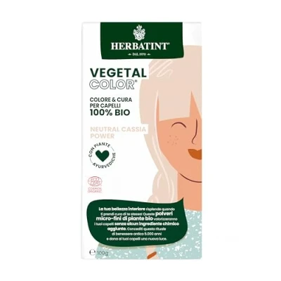 Afbeelding van Herbatint Vegetal Color plantaardige kleuring, 100% natuurlijk en biologisch, NEUTRAL CASSIA POWER neutrale henna, 100 g