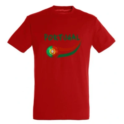 Image de Supportershop Portugal T Shirt Adulte, Rouge, FR : L (Taille Fabricant L)