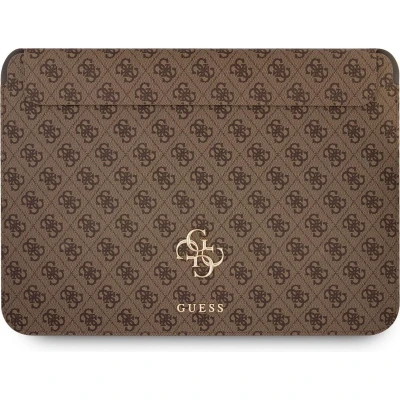 Afbeelding van Guess 4G Metal Logo Laptop Sleeve Geschikt voor o.a. Notebooks (13&quot;) Bruin