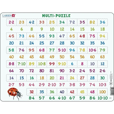 Afbeelding van Larsen Legpuzzel Maxi Leren Vermenigvuldigen 58 Stukjes