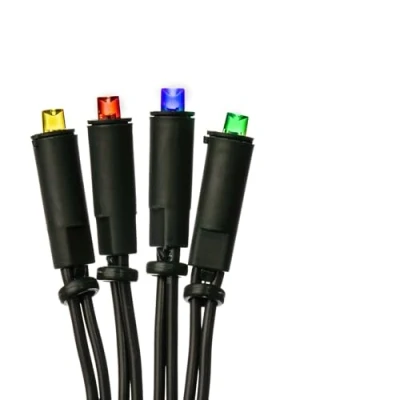 Afbeelding van hellum 150308 Lichtsnoer voor binnen, 20 leds, meerkleurig, 220 V, lichtlengte, 2,85 m, groene kabel, woonkamer, doe het zelf, decoratie, kerstboom, IP20 gebruik binnenshuis