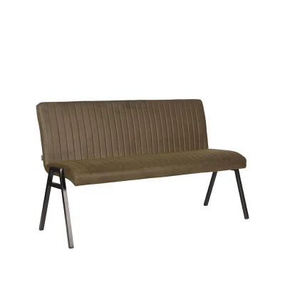 Afbeelding van LABEL51 Eetkamerbank Matz Army green Microfiber 145 cm