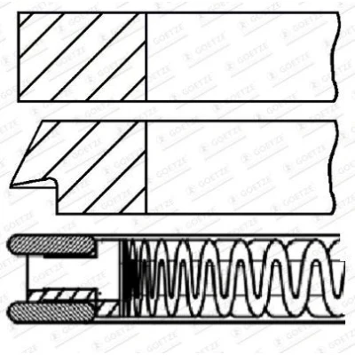 Afbeelding van GOETZE ENGINE 08 424400 00 Zuigerveer 79
