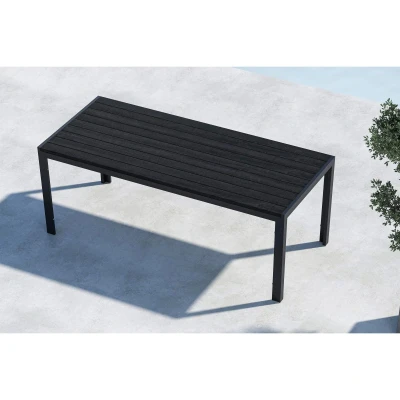 Afbeelding van Farid tuintafel 205 x 90 74 cm zwart