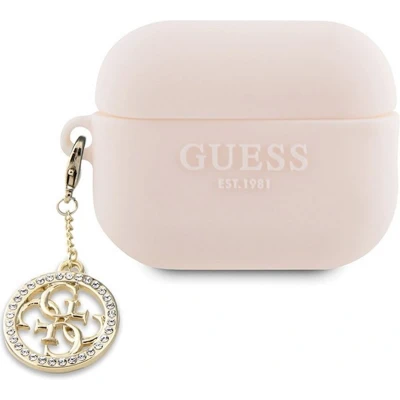Afbeelding van Guess 4G Diamond Charm Silicone Case Apple Airpods Pro 2 (2e gen) Roze