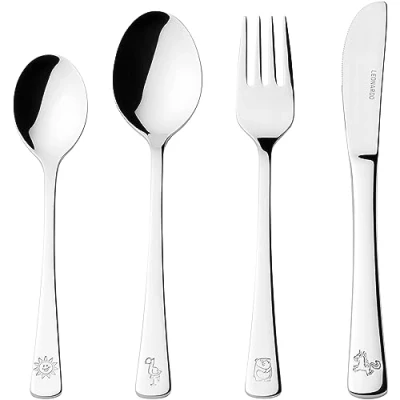 Afbeelding van Leonardo, Kinderservies + bestek, Kinderbestek Bambini 4 stuks