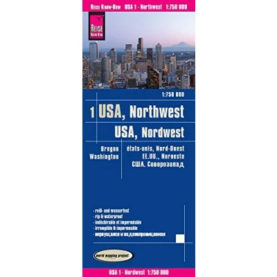 Afbeelding van Reise Know How Landkarte USA 01, Nordwest (1:750.000) : Washington und Oregon
