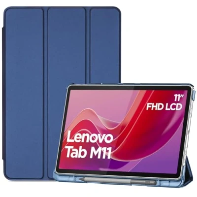 Afbeelding van ProCase Hoes voor Lenovo Tab M11 2024 11 inch met penhouder, ultradun en licht, marineblauw