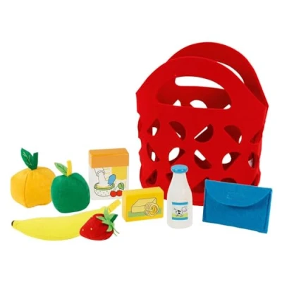Afbeelding van Goki Winkeltas met Boodschappen Vilt, 9dlg.