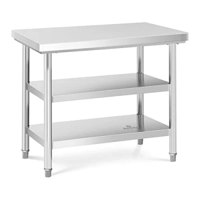 Afbeelding van Royal Catering RVS werktafel ECO 100 x 70 cm 600 kg tussenplank