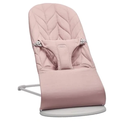 Afbeelding van BabyBjörn Wipstoel Bliss Geweven kroonblad quilt Oudroze Ergonomisch Verstelbaar Inklapbaar