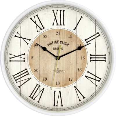 Afbeelding van EUROTIME 81748 07 Wandklok Kwarts 30.5 cm Wit