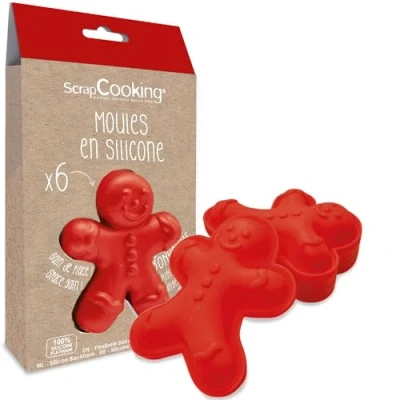 Afbeelding van Scrapcooking Silicone Mould Gingerbread Man Set/6