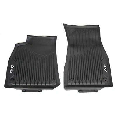 Afbeelding van Audi 4K1061501041 Set van 2 rubberen vloermatten voor alle seizoenen, zwart, met A6 opschrift