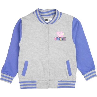 Afbeelding van Peppa Pig College Vest Friends for Ever Lila / Grijs Maat 86/92