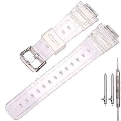 Afbeelding van MCXGL Reservearmband van hars, compatibel met Caiso G Shock GA2100 GA 2110, reservearmband, waterdicht, rubber, voor heren, synthetisch kwarts