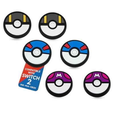 Afbeelding van MatoSan® Set van 6 joystickdoppen Accessoires voor Nintendo Switch 2 Joystick Grip Caps Joy Con Bescherming en precisie Ergonomische duimdoppen gamers (versie