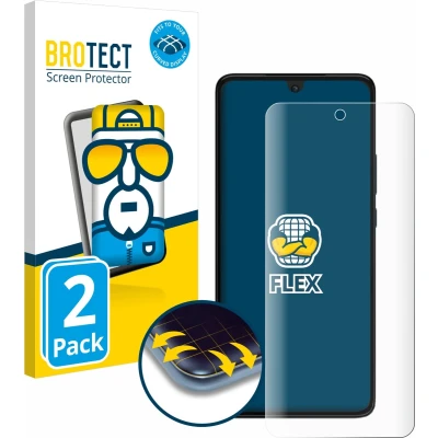 Afbeelding van BROTECT Screenprotector voor Motorola Moto G84 Folie Beschermfolie transparant volledig dekking (2 Stuks)