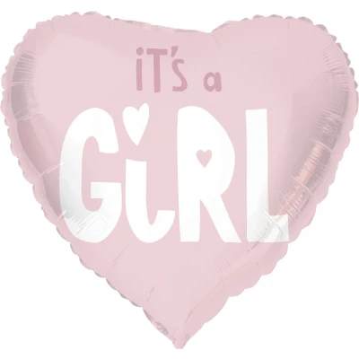 Afbeelding van Folieballon Hart It&#039;s a Girl 45cm