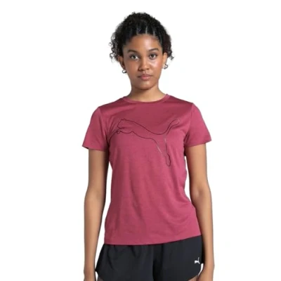Afbeelding van Puma Essential LOGO TEE Sport Tshirt, Dames, Maat: Small, Port heather