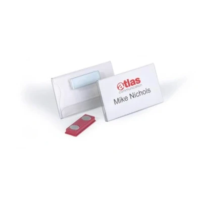Afbeelding van Badge Durable 8116 vlak met magneet 40x75mm