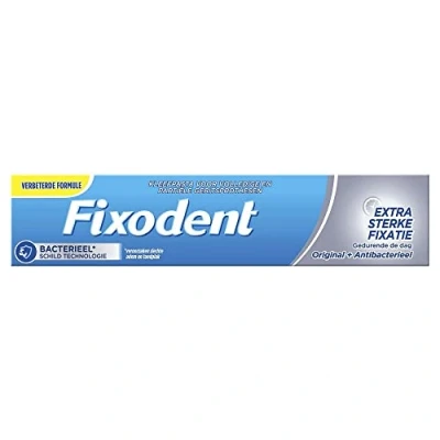 Afbeelding van Fixodent Originele en antibacteriële kleefcrème voor tandprothesen, 47 g