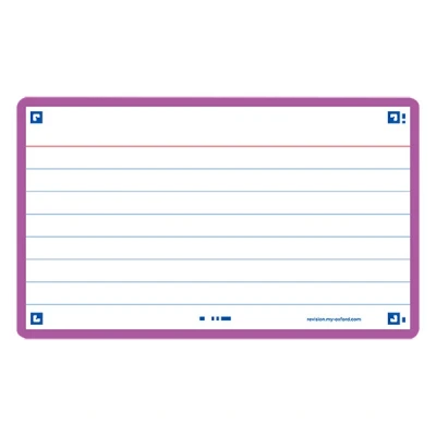 Image de Oxford fiches bristol lignées A7 (80 pièces) lilas