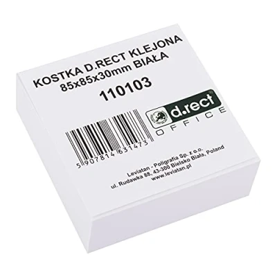 Afbeelding van D.RECT Notitieblok 85 x 30 mm ca. 300 vellen aan het hoofd gelijmd wit