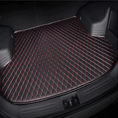 Afbeelding van WQIUTT Kofferbakmat voor Maserati Ghibli 2014 2024, op maat gemaakte lederen kofferbakbeschermingsmat, waterdicht, krasbestendig, interieuraccessoires, D