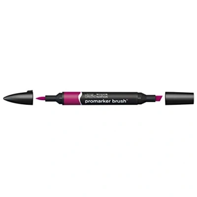 Afbeelding van Winsor &amp; Newton 0204175 BrushMarker (voor tekeningen, kalligrafie, design en lay out, streepvrij tekenen, met hoek penseelpunt) bruin