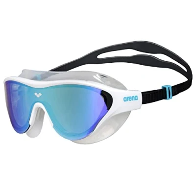 Image de arena The One Swim Mask Mirror Lunettes de Natation Adultes Unisexe Anti buée, Masque Piscine avec Verres Larges, Protection UV, Pont Nez Auto Ajustable, Joints Orbit Proof