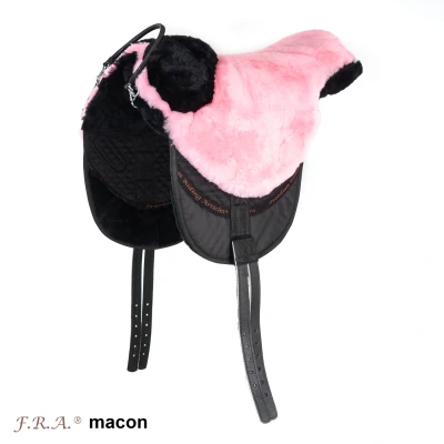 Image de F.R.A. Tapis de Monte Macon Extra Merino à Cru avec Taquets et Inserts Noir/Rose L
